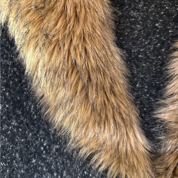 Forever 21 Black Cardigan with Faux Fur Collar - Picture 3 of 4